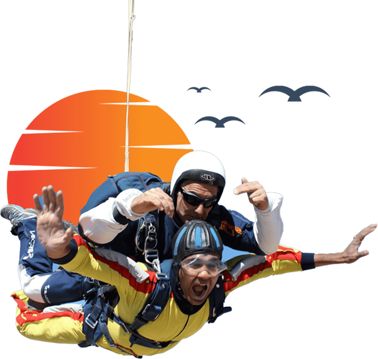 Tandem skydivers